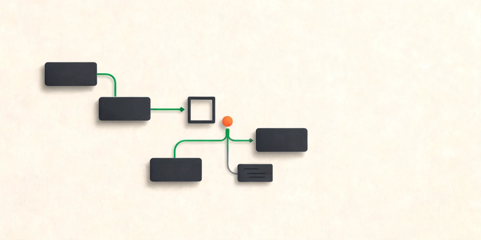 editorialní ilustrace AI workflow pro automatizaci a vývoj pro téma AI nástroje pro vývojáře