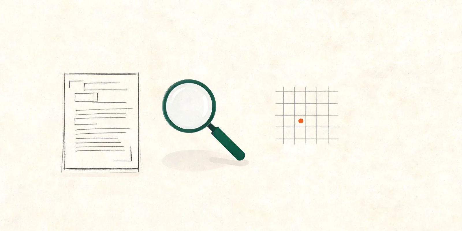 editorialní ilustrace AI workflow pro psaní, obsah a SEO pro téma detektor ai textu